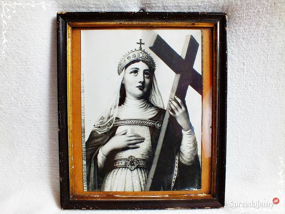 Stary obraz Matka Boska z czarnym Krzyżem Żary