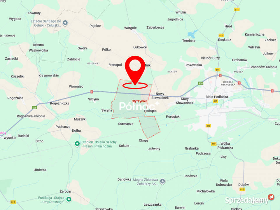 Działki budowlane Styrzyniec k Białej Podlaskiej