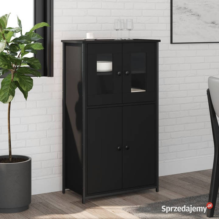 Kredens czarny 62x32x1065 materiał mazowieckie Warszawa