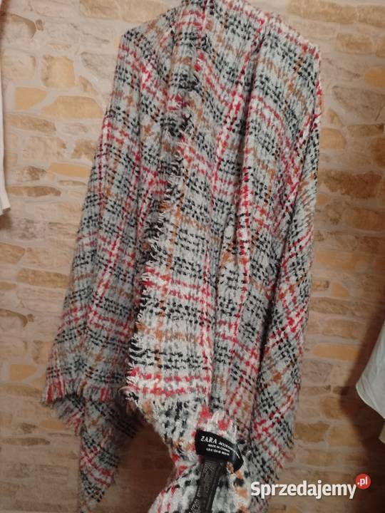 ZARAMega duży szal oversize z Madrytu chusta Dla kobiet