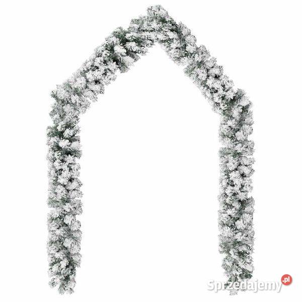 Świąteczna girlanda pokryta śniegiem zielona 20