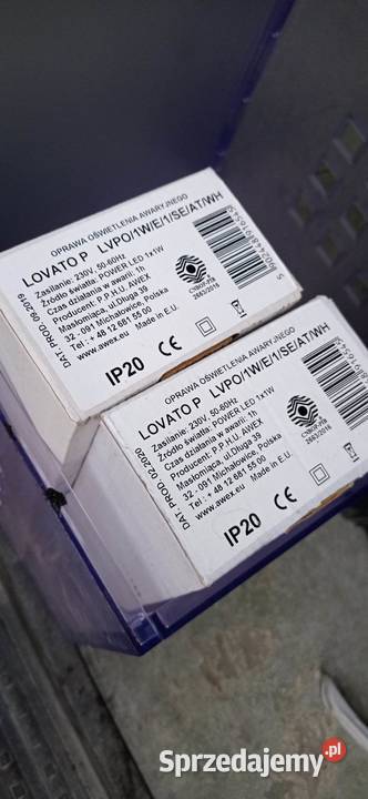 Oprawy oświetlenia awaryjnego biały Książenice sprzedam