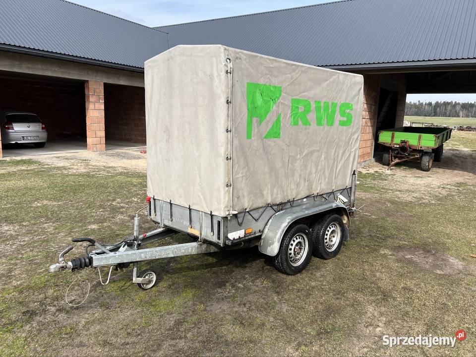 Sprzedam przyczepkę samochodową podwójną oś 1600kg Nowy Lipowiec