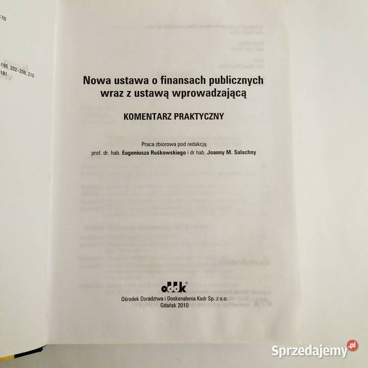 Eugeniusz Ruśkowski Nowa Ustawa o finansach Łódź sprzedam
