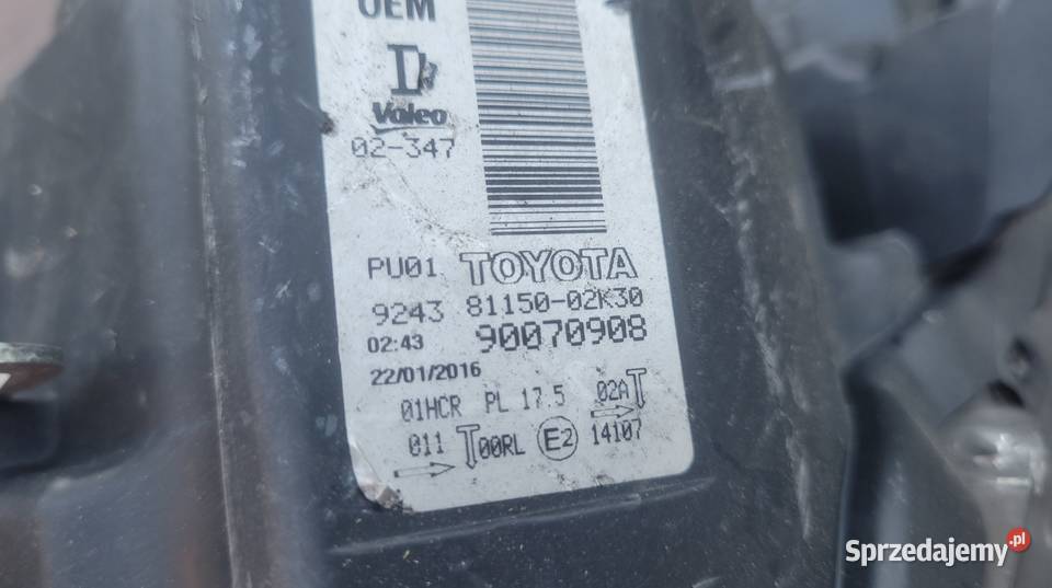 TOYOTA AURIS II LIFT REFLEKTOR LEWY LAMPA PRZÓD Ruda Śląska