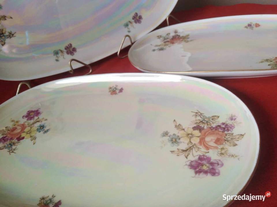 Komplet 3 półmiskow Porcelana i szkło Wałbrzych