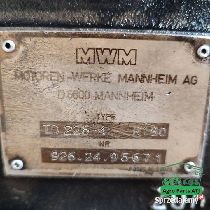 Silnik 4cyl turbo MWM TD 2264 R180 Renault 10314