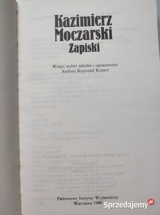 Zapiski Kazimierz Moczarski Kielce