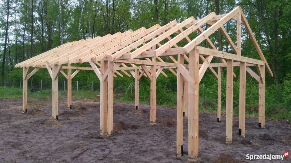 Wiata garażowa 105 garaż drewniany mazowieckie Kozienice