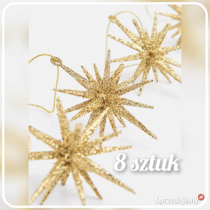 Bombki złote białe grzybki muchomorki Koszalin