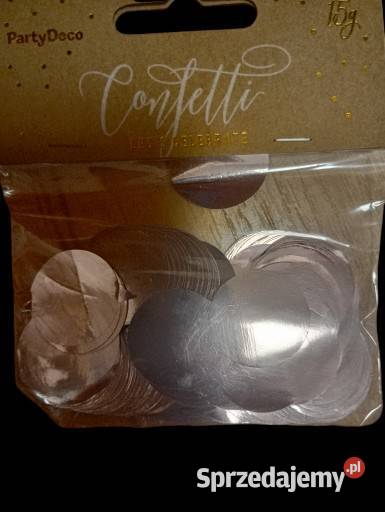 Konfetti różowe złoto w kółka 15 g 25 Rozdrażew