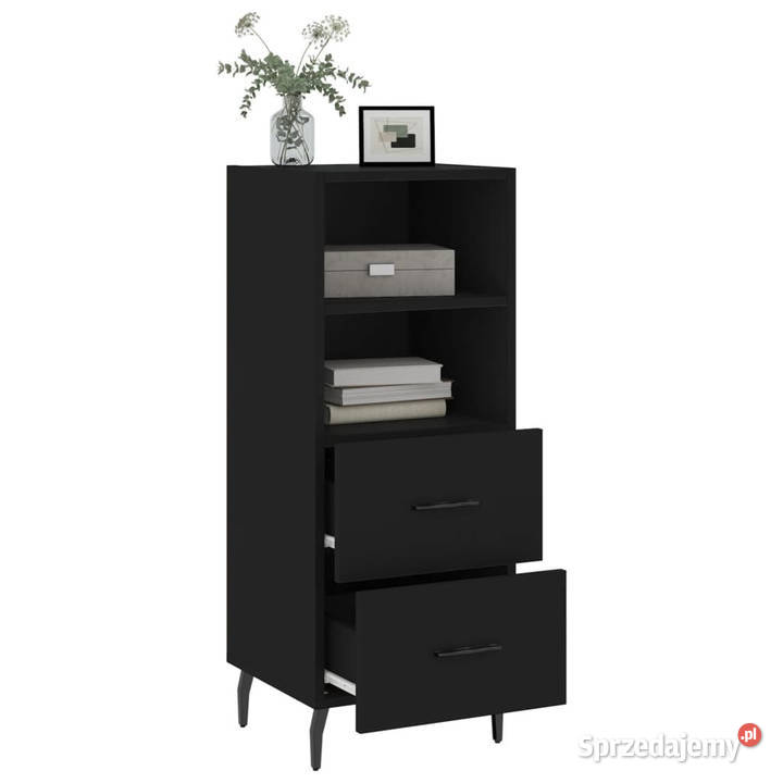 Szafka czarna 345x34x90 materiał drewnopochodny mazowieckie Warszawa