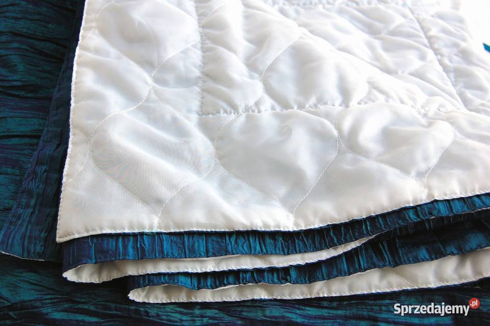 Narzuta na łóżko tafta poliestrowa morski turkus lubelskie Lublin