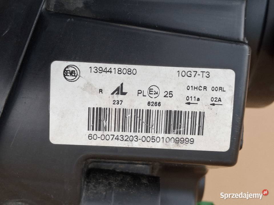 DUCATO JUMPER BOXER 14 LIFT REFLEKTOR PRAWY osobowe Bieleń