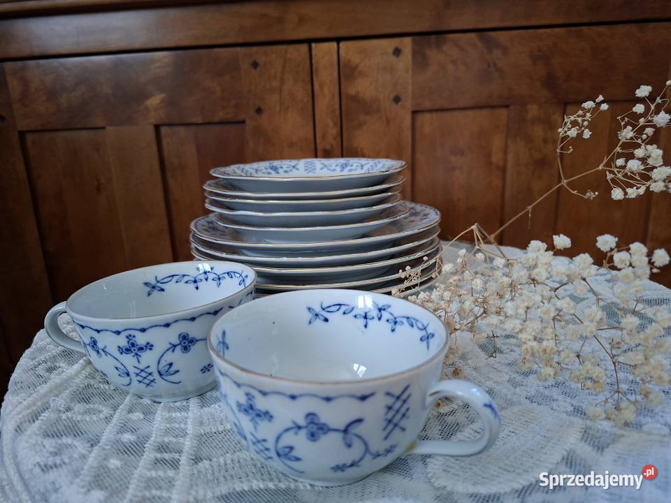 Zestaw porcelany wzór słomkowy Antyki, Sztuka, Kolekcje