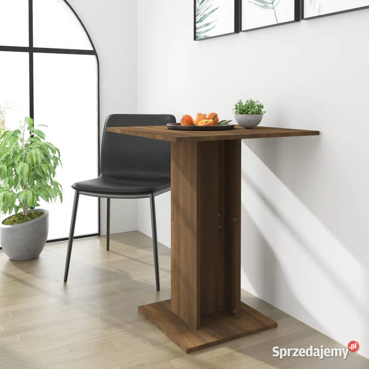 Stolik bistro brązowy dąb 60x60x75 WM815104 sprzedam