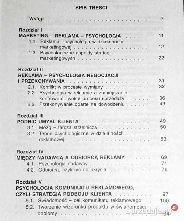 Psychologia przekazu reklamowego Mirosław Chełm sprzedam