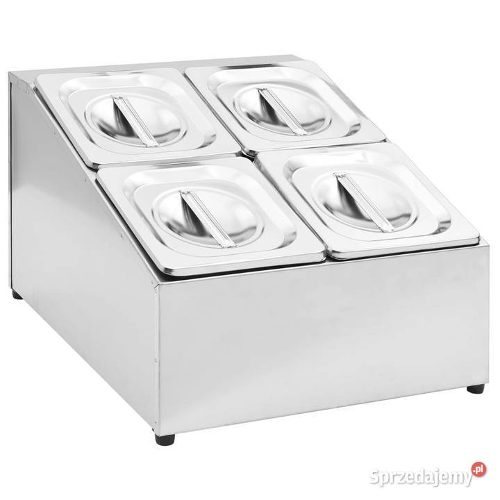 Ekspozytor z 4 pojemnikami GN 16 stal nierdzewna sprzedam