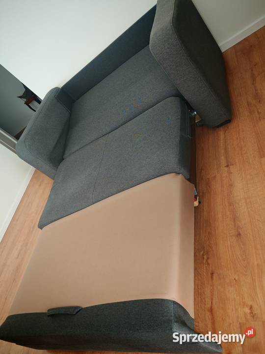 Sofa kanapa rozkładana 2 osobowa ciemny szary lubuskie Gorzów Wielkopolski sprzedam