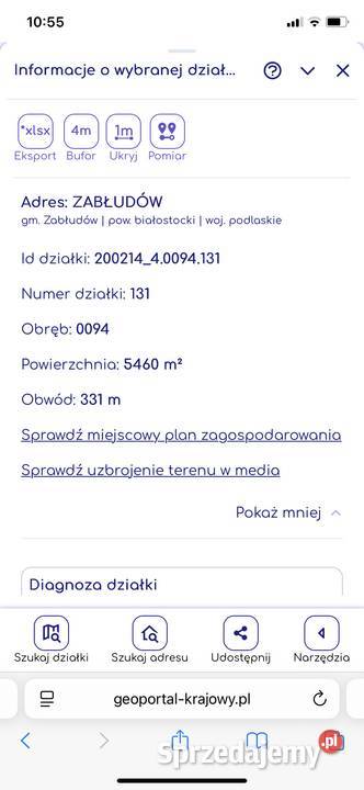 Dzialka rolna z warunkami zabudowy Zabłudów-Kolonia sprzedam