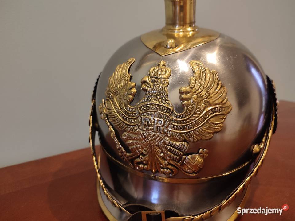 Piękny hełm pruski łódzkie Łódź