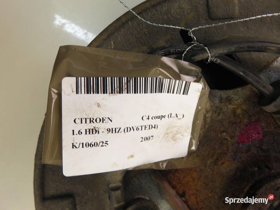 PIASTA TYLNA PRAWA CITROEN C4 coupe LA 16 HDi osobowe