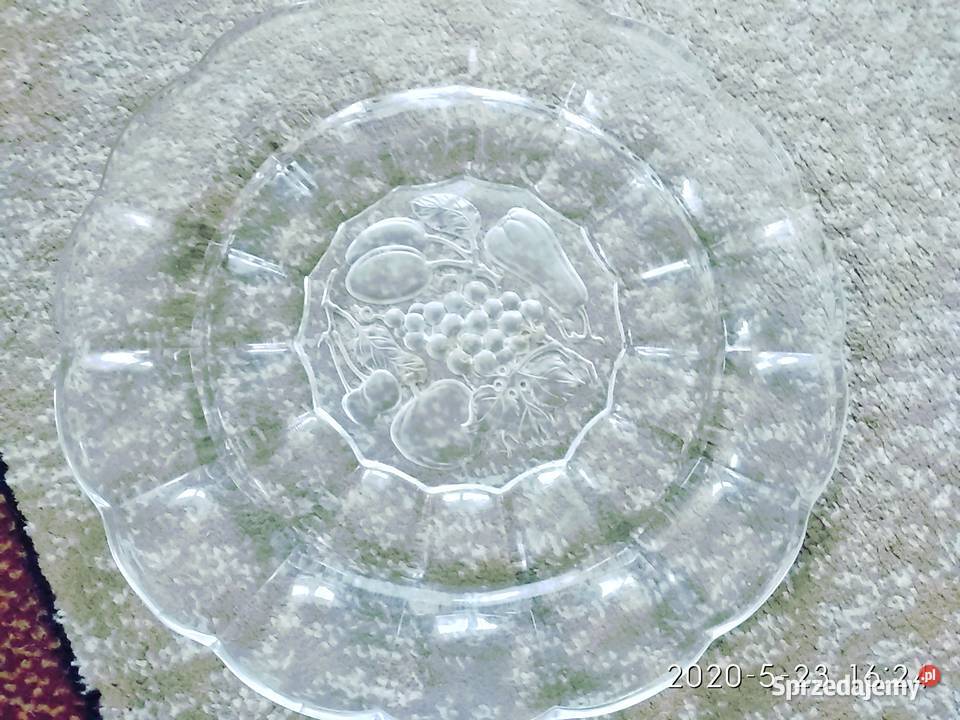 patera talerz stara huta szkła hortensja