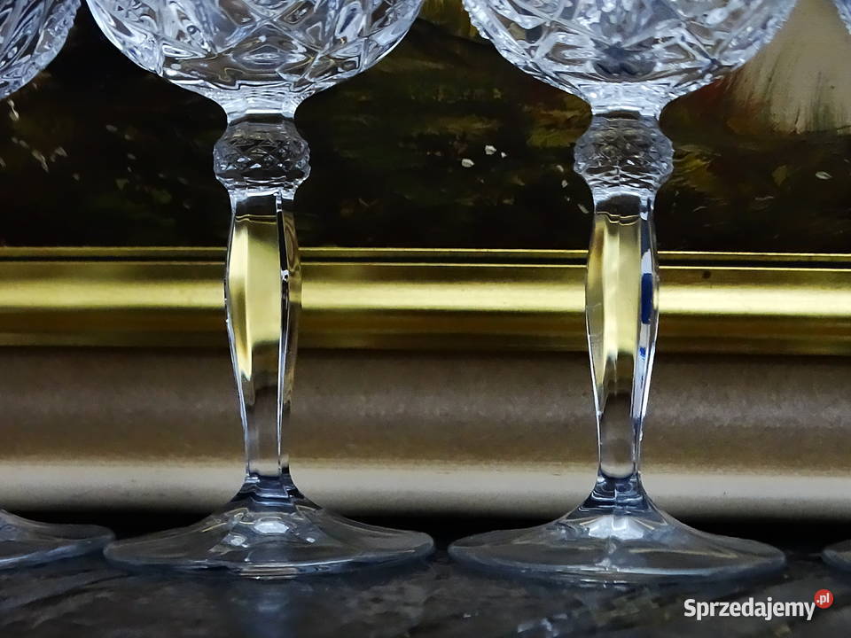 Kieliszki kryształowe zestaw 6 sztuk ręcznie Biłgoraj