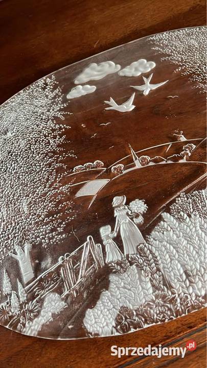 Taca Zabytkowa szklana patera firmy Costa Bodą Gdańsk