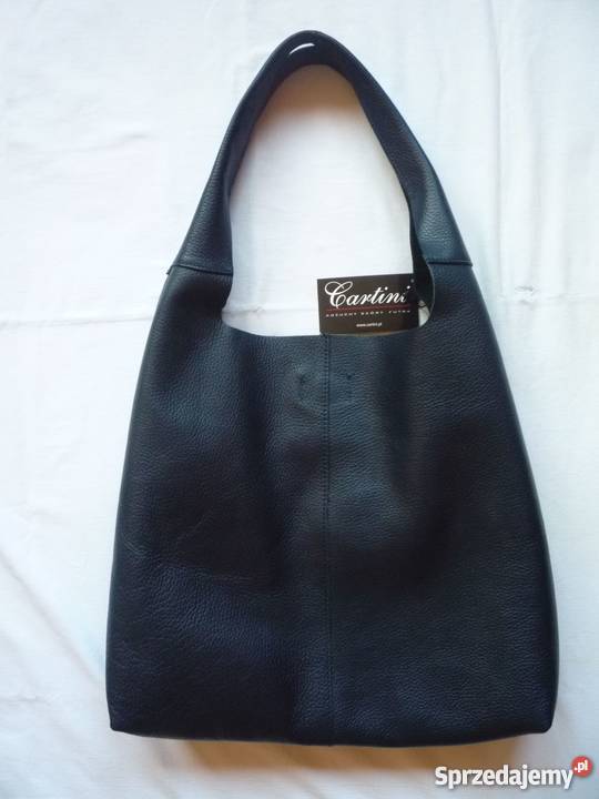 NOWA Granatowa Torebka Skórzana Laura Biaggi Szczecin