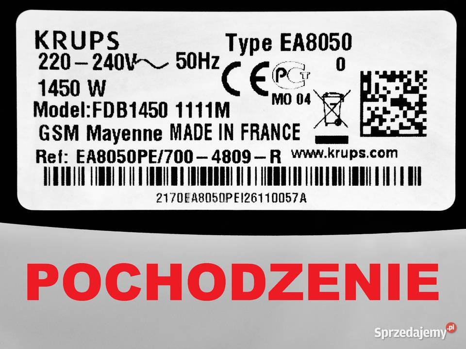 Zbiornik wody do ekspresu Krups Espresseria Bydgoszcz