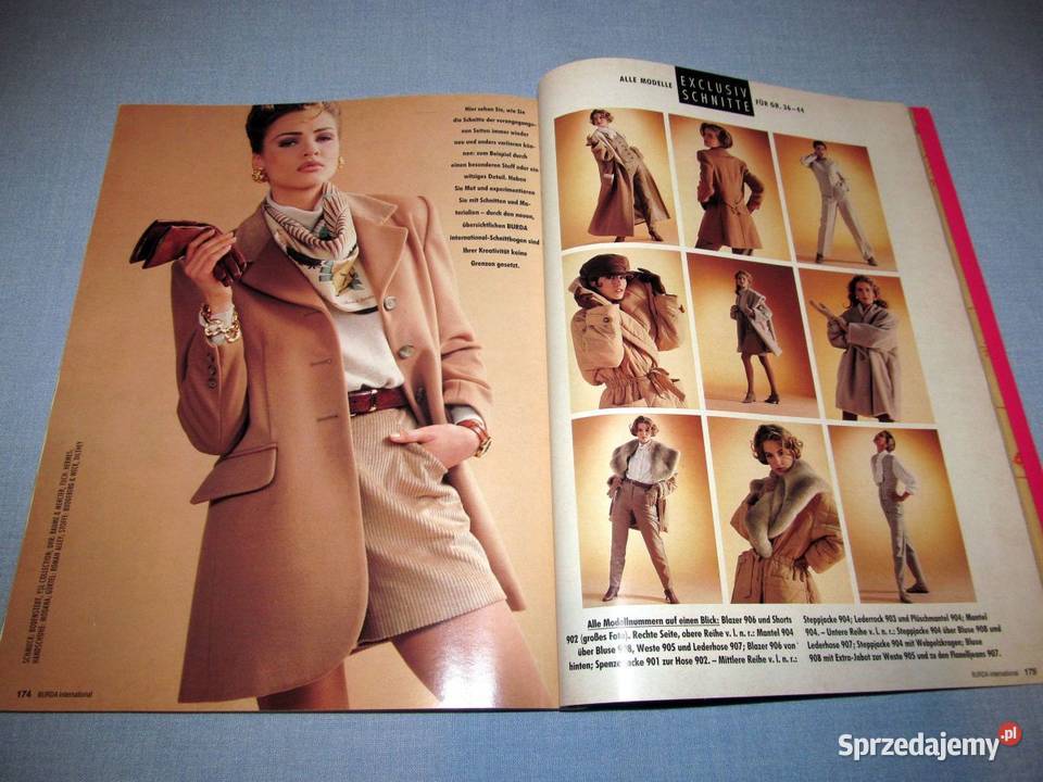 Burda International Jesień 1992 moda szycie kujawsko-pomorskie Skępe