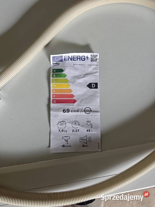 Pralka Beko WTV7740BSC1 7 1400 obrmin Silnik mazowieckie Garwolin sprzedam