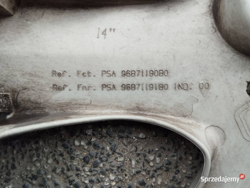 Kołpak Peugeot 14 9687119080 sztukę Kamieniec