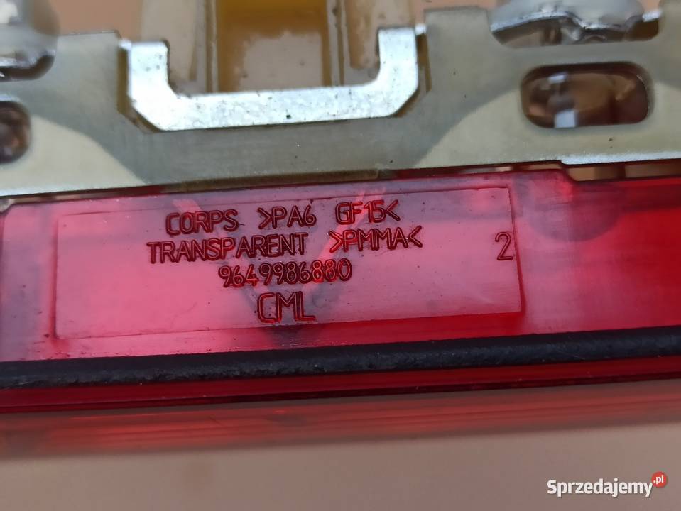 Światło Stop PEUGEOT 207 9649986880 20062015 dolnośląskie Bolesławiec