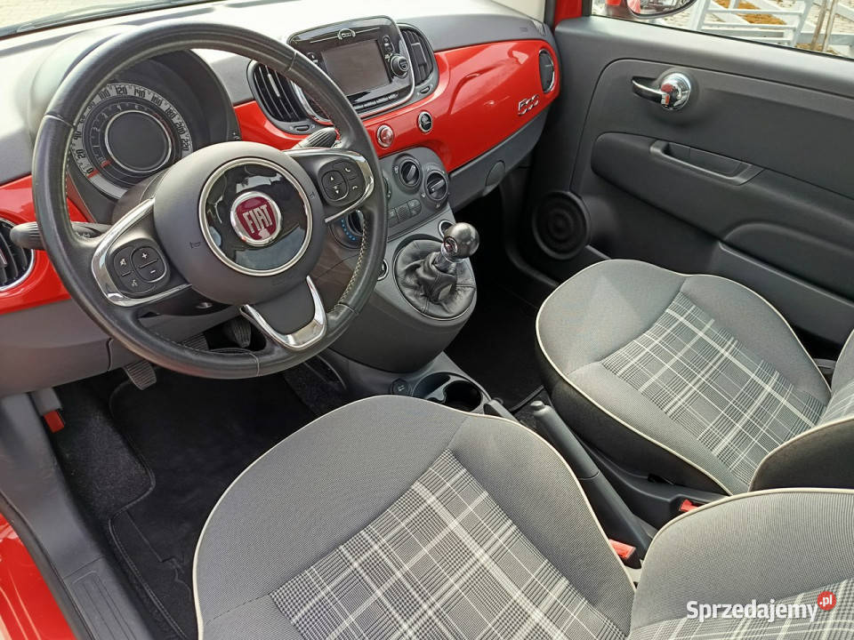 Fiat 500 Lounge 12 69 serwisowany panorama VAT23 1242cm3 Nowy Sącz