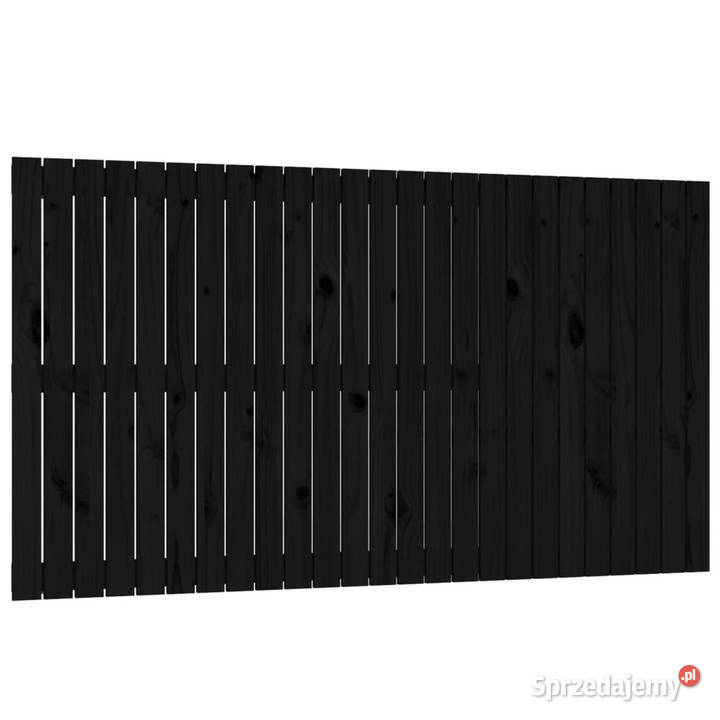 Wezgłowie łóżka czarne 1595x3x90 lite drewno Warszawa