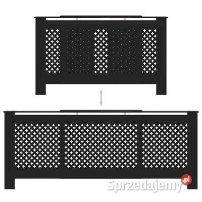 vidaXL Osłona na kaloryfer MDF czarna SKU325556 mazowieckie