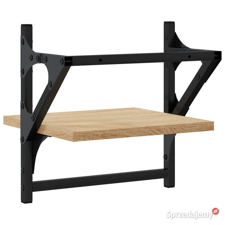 Półki ścienne z drążkami 2 dąb sonoma 30x25x30 sprzedam
