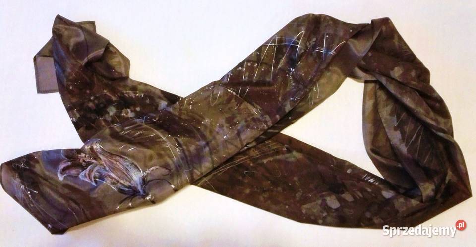 Szal jedwabny ręcznie malowany ptPasja śląskie Katowice sprzedam
