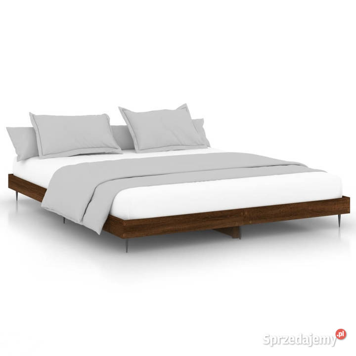 Łóżko bez materaca brązowy dąb 120x200 WM832260 Dom i Ogród