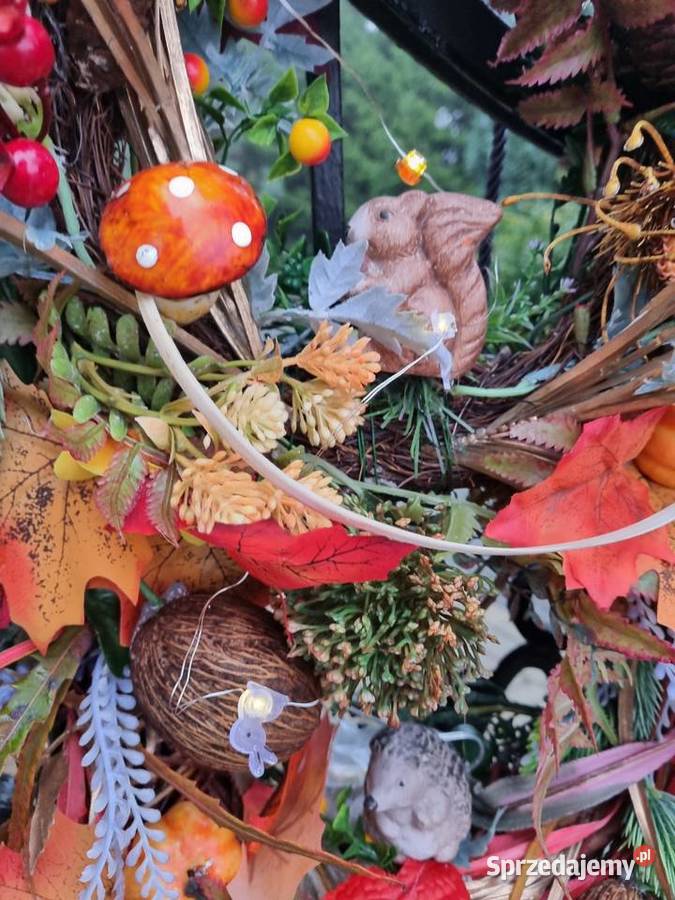 Stroik wianek ozdobny na dzrzwi XXL duży led Wyposażenie wnętrz Lublin