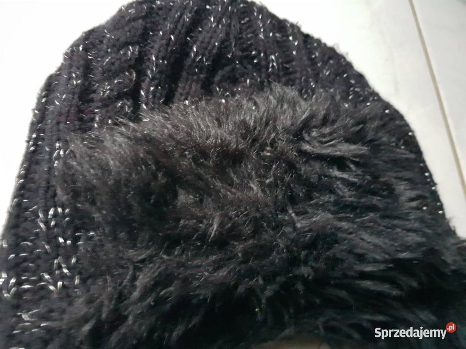 czapka futrzak wełniana warkocze zimowa uszatka Inny wzór Kielce