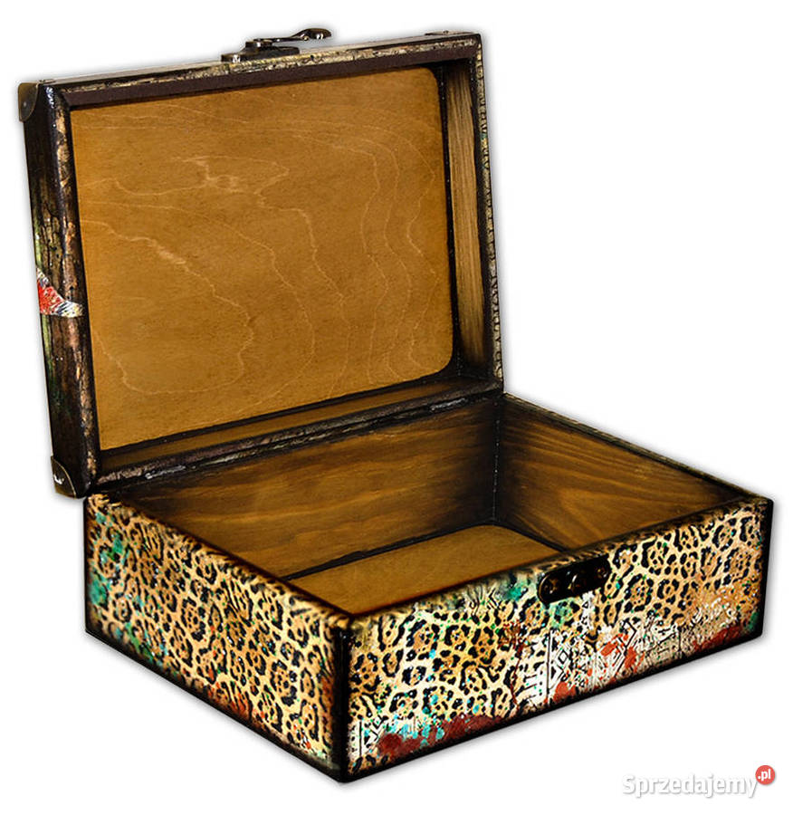 SZKATUŁKA pudełko drewniane JAGUAR Amazonia