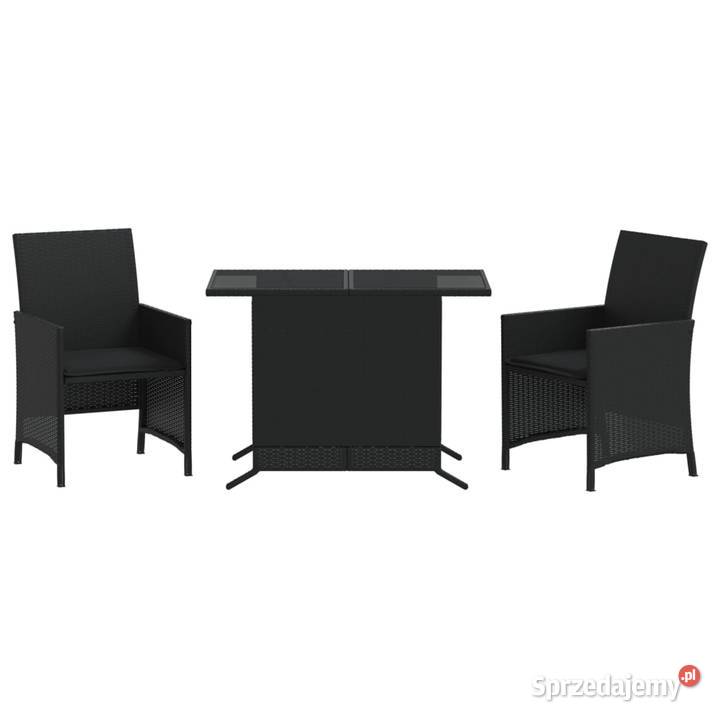 vidaXL 3cz zestaw mebli bistro z poduszkami