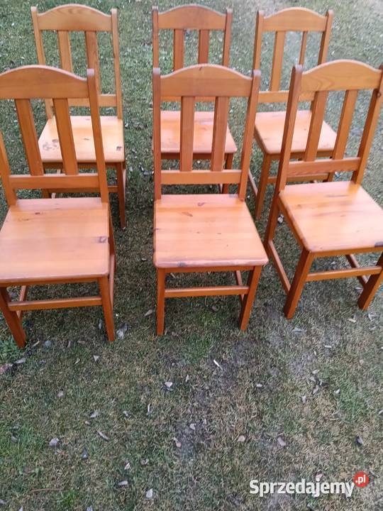 Stół drewniany rozkładany plus krzesla Konin