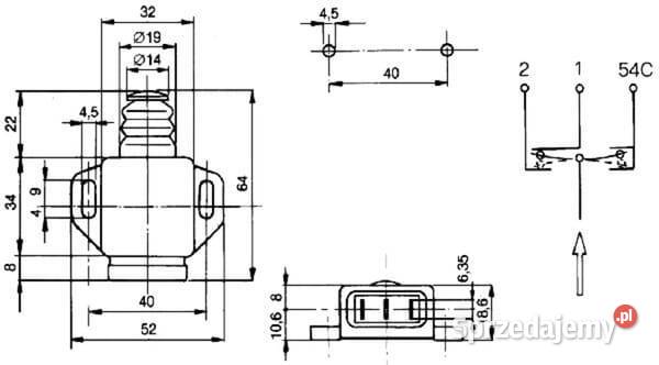Przełącznik do świateł hamowania MTCobo 15110000 Rolnictwo Kamionna