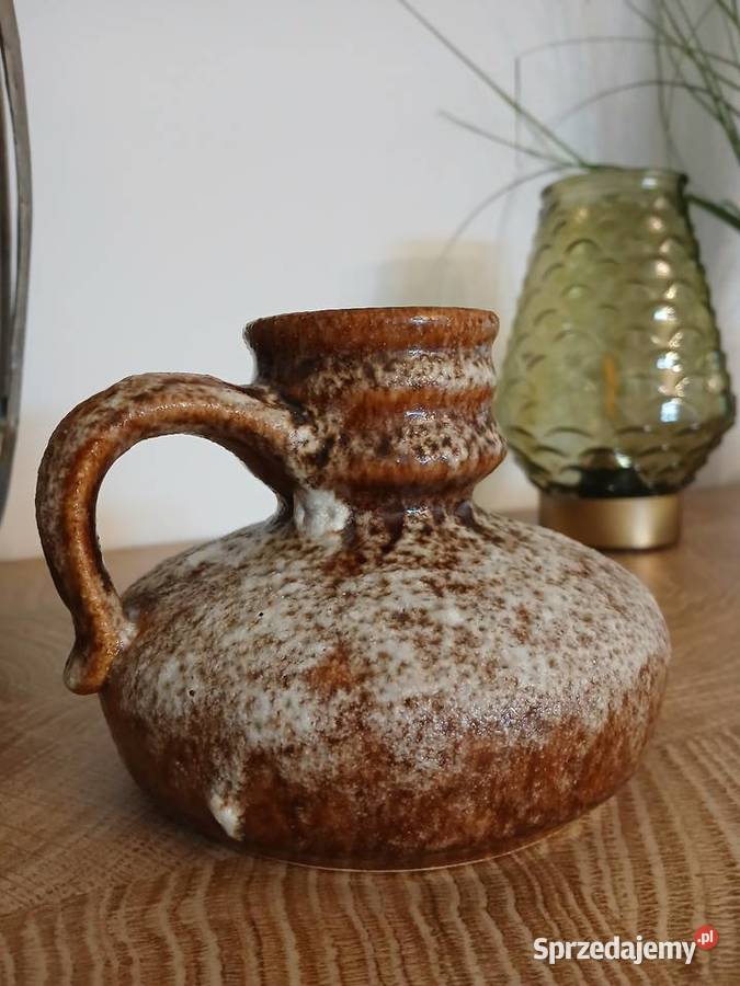 Dzbanek wazon ceramiczny Fat Lava z Niemiec Wiewiórka