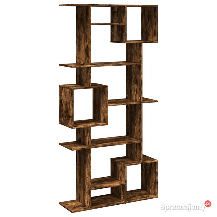 Regał przydymiony dąb 92x29x188 materiał Regały