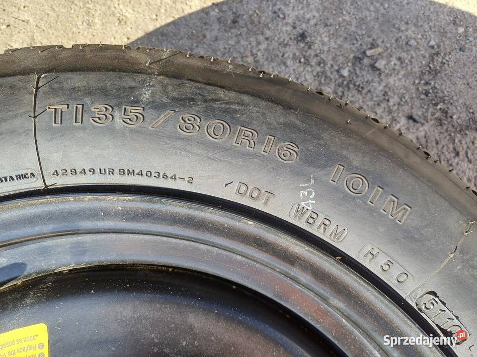 Koło dojazdowe 16 5x100 VW Audi Seat Skoda